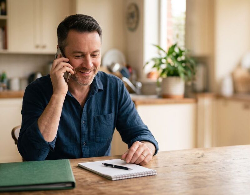 Man on the phone at home gaining clarity about the NSW CTP scheme in 2026